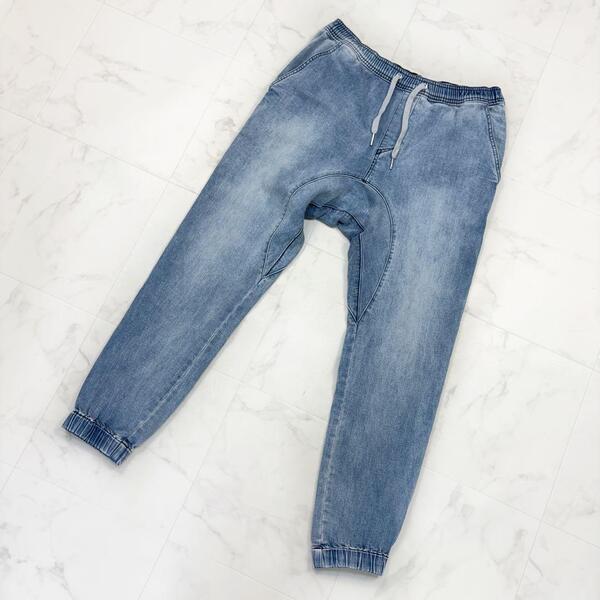 ゼインローブ デニム ジョガーデニム ジョグジーンズ 34 ブルー ジョガーパンツ Sureshot Denim Jogger ウエストゴム ドローコード