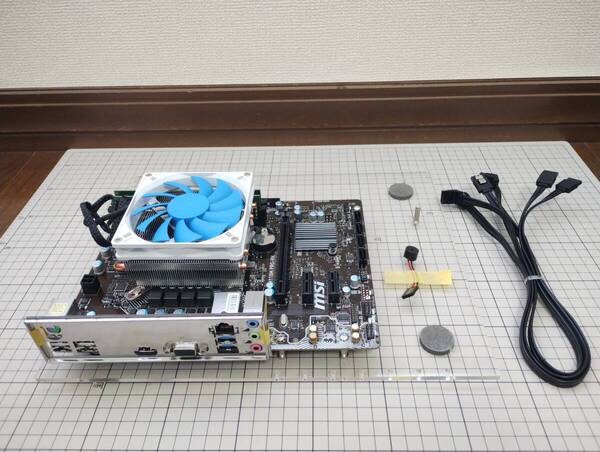 ■ 即決! ”マザーボード msi H110M Pro-VH” +オープンフレーム(台座) +省電力 CPU Celeron G3930T 35W +メモリ 16GB 動作品 ■