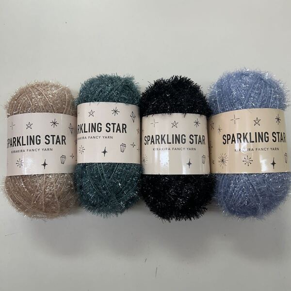 SKI YARN スパークリングスター 4,14,16,16,4色 エコたわし毛糸