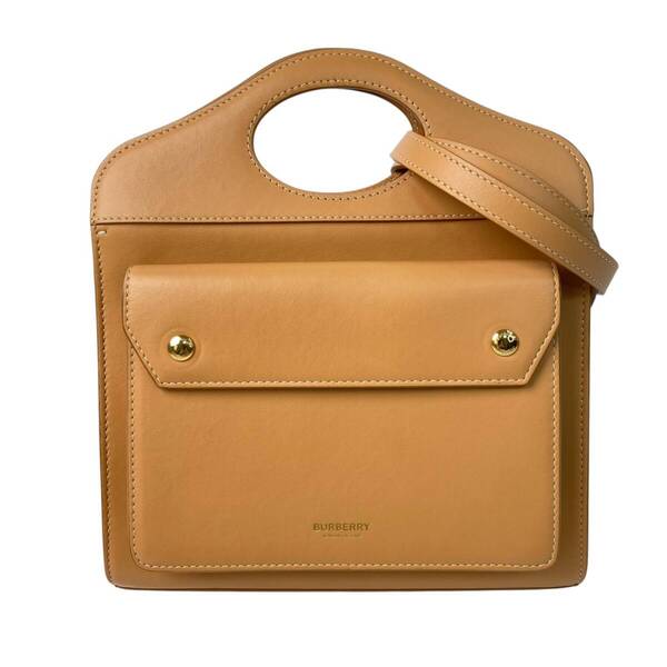 美品 バーバリー Burberry オールレザー ショルダーバッグ トートバッグ 2way 斜めがけ クロスボディ