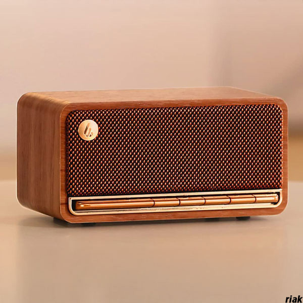 【レトロ調木製Bluetoothスピーカー高音質再生】 Bluetoothスピーカー Type-C ギフト 木製 レトロ ブラウン