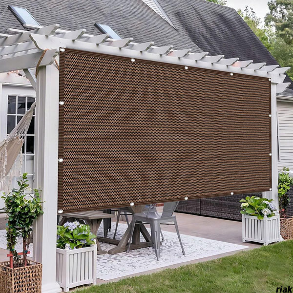 【通気性抜群のUVカット日よけシェード】 目隠しシェード 150x200cm プライバシー保護 ガーデニング 高密度ポリエチレン モカ