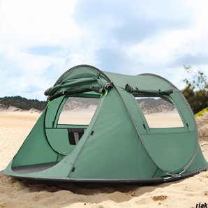 【簡単設営!4人用ワンタッチ防水テント】 ワンタッチテント 簡単設営 4シーズン アウトドア キャンプ 防災用 通気性抜群