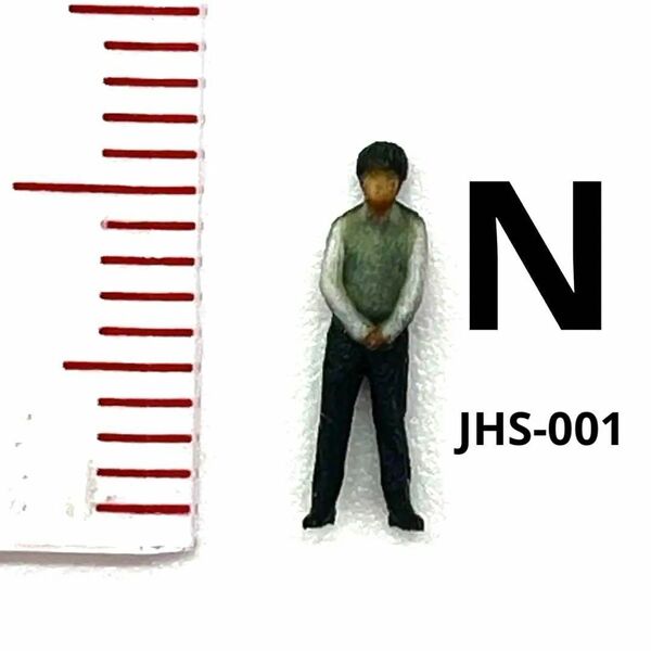 Nゲージ JHS-001 男子高校生 高校生 完成品 1/64より小 ミニチュアイメージ 鉄道模型 ジオラマ レイアウト リアルフィギュア