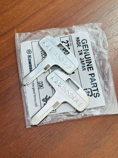 KH250 ブランクキー 純正 新品 (右溝)KH400 KH500 KH750 750SS 250SS 350SS 400SS 500SS 750SS Z KZ 2本 カワサキ スペアキー kawasaki