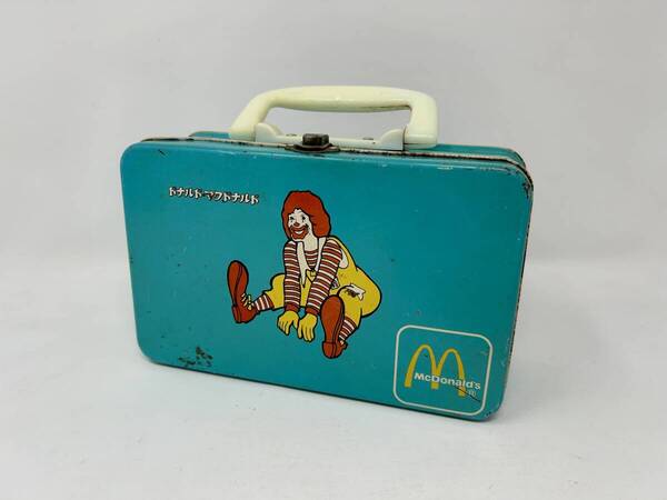 送料無料 ★ マクドナルド ドナルドマクドナルド McDonalds 非売品 缶BOX 手提げ缶ケース 景品 ビンテージ 昭和レトロ 当時物 レア マック