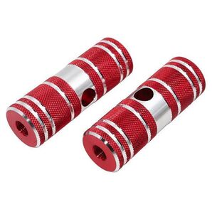 【新品・送料無料】HAMMARS ハブステップ ペグ 2本セット レッド 赤 ギヤガード アルミ製 軽量 自転車 二人乗り禁止