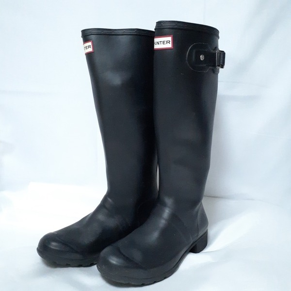 HUNTER ハンター レインブーツ 長靴 雨靴 UK4 ブラック UK4 約23.0~23.5cm