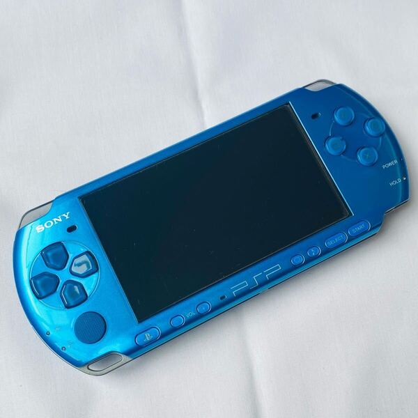 【送料無料】良品 SONY ソニー プレイステーション ポータブル PSP-3000 PSP3000 本体 バイブラントブルー 中古 動作確認済み 現状品 ⑥