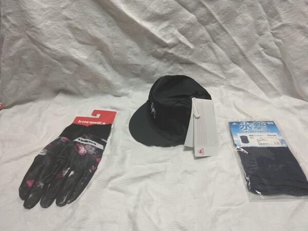 le coq sportif ルコックスポルティフ サイクルグローブ レディースL ルコック サイクルキャップ 氷撃 FREEZE TECH フェイスカバー
