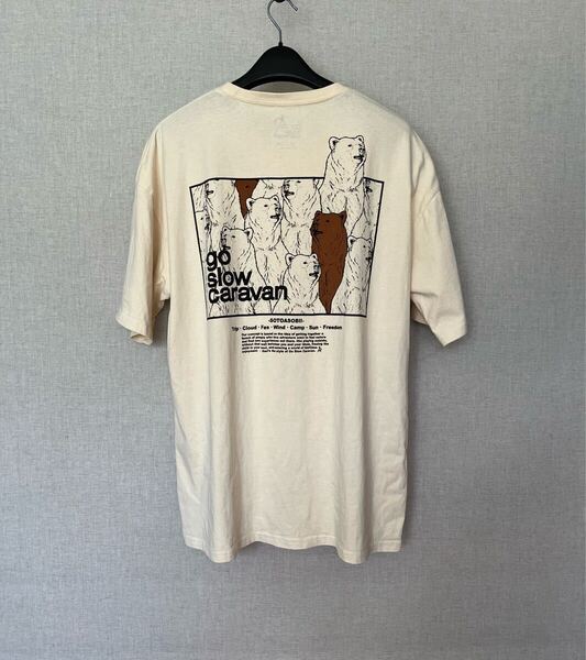 5 go slow caravan クマ ベアー バックプリント Tシャツ 熊 ビッグサイズ SOTOASOBI