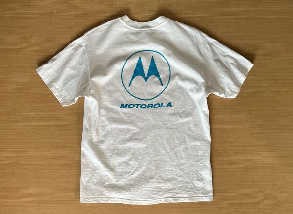 L Motorola champion 00s Y2K 90s チャンピオン モトローラ バックプリント 半袖 Tシャツ ビンテージ 企業物 メキシコ製