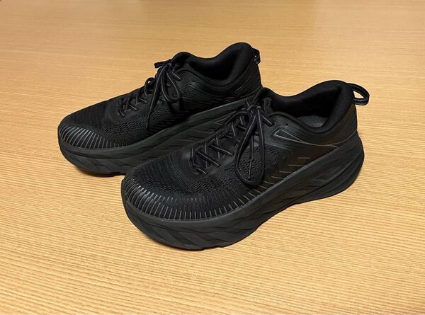 9 EE HOKA ONEONE M BONDI 7 ホカ オネオネ 黒 ブラック ウォーキング 軽量 メッシュ ホカオネ ボンダイ ランニングシューズ 27cm 2E