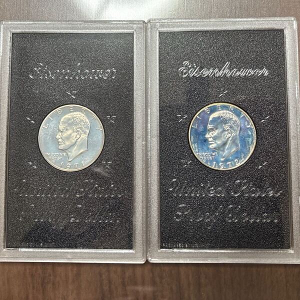 アイゼンハワー 1ドル銀貨 1971年1972年アメリカ 記念硬貨 ワンダラー アンティーク