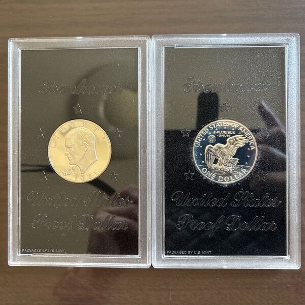 アイゼンハワー 1ドルコイン 1971年 アメリカ 記念硬貨2セット