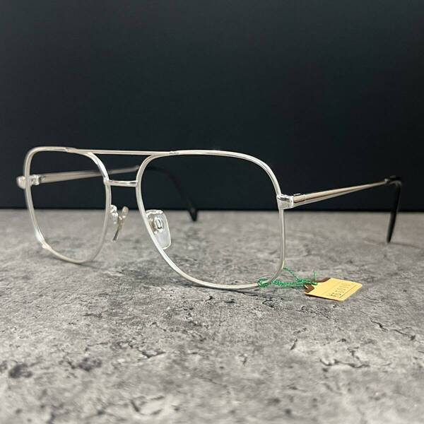 ◆METZLER メッツラー 眼鏡フレーム メガネ 7740 ドイツ製 Germany eyewear シルバー SILVER ダブルブリッジ 昭和レトロ