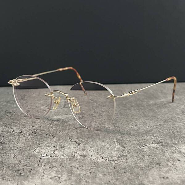 ◆renoma paris レノマ パリ 眼鏡フレーム メガネ ツーポイント リムレス 縁無し ヴィンテージ 25-002 メンズ レディース