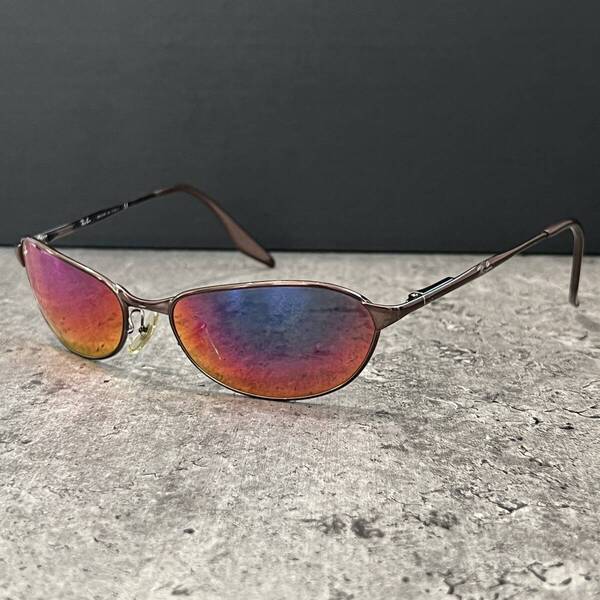 ◆Ray-Ban レイバン サングラス RB3163 014/4G 58□18 ミラーレンズ イタリア製 ブラウン 視界グリーン