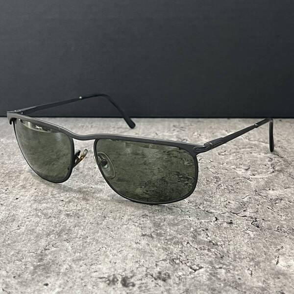 ◆Persol ペルソール サングラス KEY WEST キーウエスト マットブラック RATTI バネ蝶番 純正ガラスレンズ ヴィンテージ