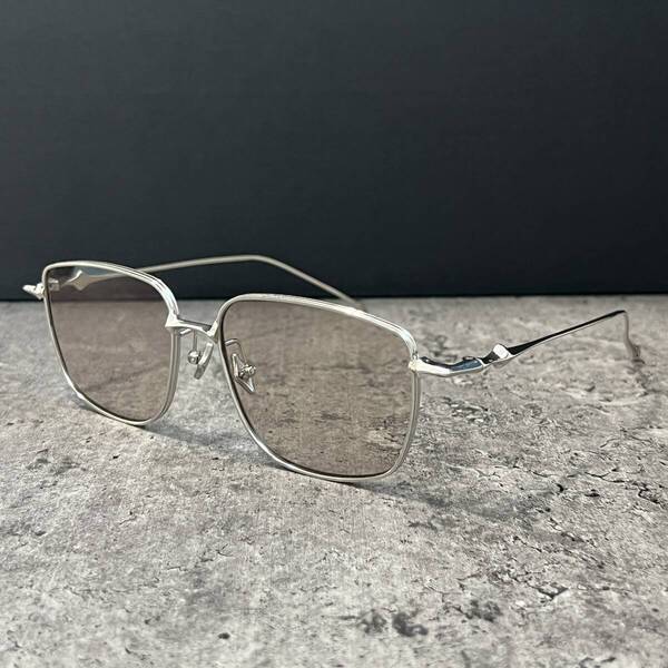 極美品◆GENTLE MONSTER ジェントルモンスター BOLD サングラス 02 ACADEMYA シルバー フラットレンズ 美品