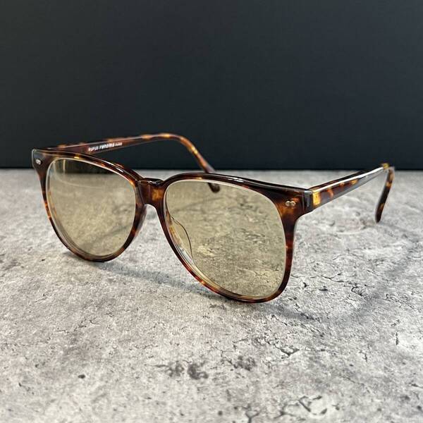◆Rufus renoma paris レノマ パリ 眼鏡フレーム メガネ 昭和 レトロ ティアドロップ型 25-881 54□13-145 ブラウン デミ べっ甲柄
