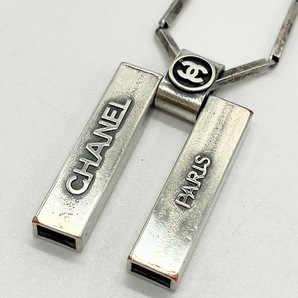 【ITX0TCGKNQBS】CHANEL シャネル ヴィンテージ ココマーク ロゴ シルバー ネックレス 9.7g 42㎝