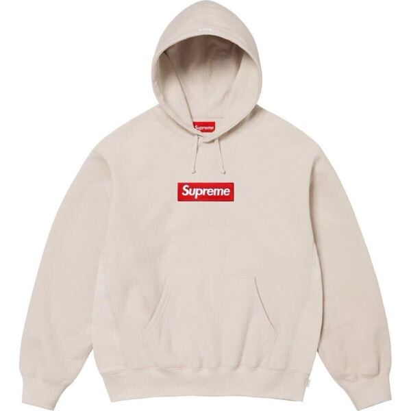 M 24FW Supreme Box Logo Hooded Sweatshirt Stone シュプリーム ボックス ロゴ フーディー スウェット パーカー ストーン ベージュ