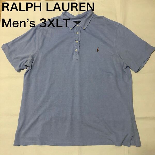【送料無料】 RALPH LAUREN半袖ポロシャツ青系メンズ3XLTサイズ ラルフローレン半袖シャツ大きいビッグサイズ