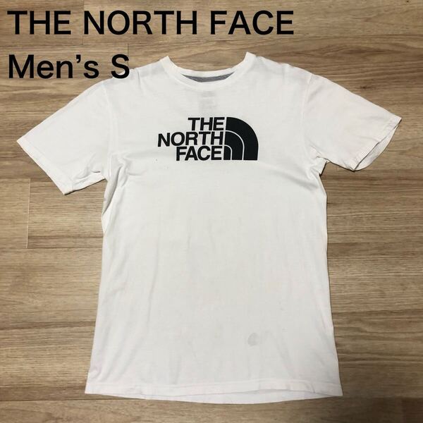 【送料無料】 THE NORTH FACE半袖Tシャツ 白プリント メンズSサイズ ザノースフェイスアウトドア登山