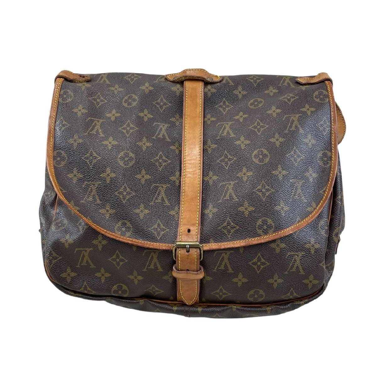 ヴィトン ソミュール　ヴィンテージ ルイヴィトンの大きめなショルダーバッグを10年以上使用した