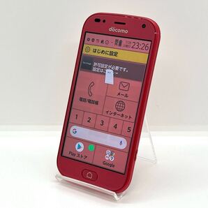 らくらくスマートフォン F-42A ピンク docomo SIMフリー 利用制限◯ 32GB 防水・防塵 ワンセグ スマホ本体 送料無料 液晶焼けあり Y10
