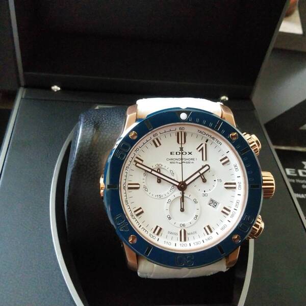 EDOX■クロノオフショア-1■正規店購入品■現行モデル■500M防水