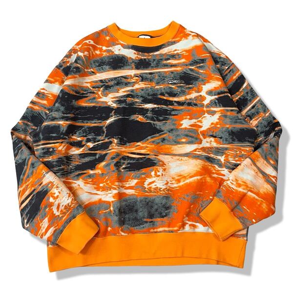 NIKE ACG(ナイキエーシージー) Therma-fit 総柄 クルーネックスウェット M サーマフィット 裏起毛 長袖 刺繍ロゴ アウトドア トレーナー