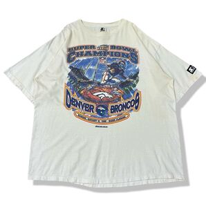 【90s】USA製 STARTER(スターター) NFL デンバーブロンコス スーパーボウル オフィシャル 優勝記念Tシャツ XL ビンテージTシャツ 古着