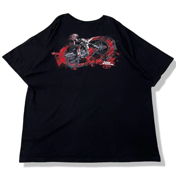 No Fear(ノーフィアー) モトクロスバイク ビッグシルエット プリントロゴ グラフィックTシャツ 2XL 大きいサイズ 半袖Tシャツ 古着