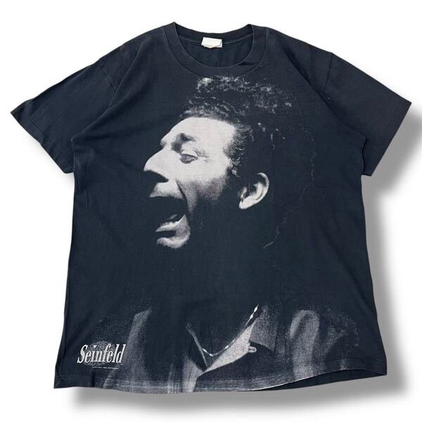 【90s】USA製 Seinfeld(となりのサインフェルド) テレビドラマ 大判プリントTシャツ XL 半袖 シングルステッチ ビンテージTシャツ 古着