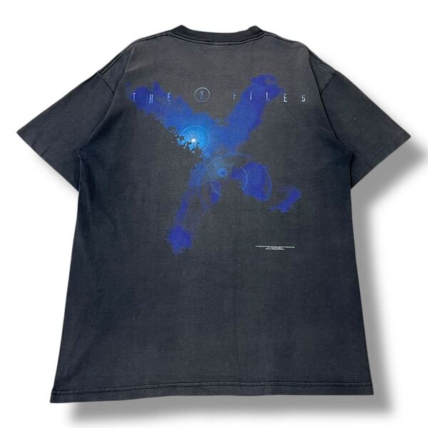 【90s】USA製 The X-Files(エックスファイル) 海外ドラマ 公式 プロモーションTシャツ L 半袖 シングルステッチ ビンテージTシャツ 古着