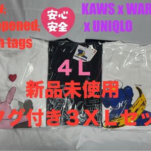 3XL☆新品☆UNIQLO×KAWS+WARHOL カウズ+ウォーホル 3枚④