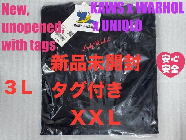 XXL☆新品☆UNIQLO×KAWS+WARHOL カウズ+ウォーホル UT⑨