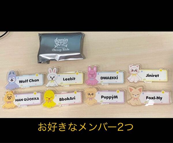 スキズ SKZOO ネームバッジ ウルフチャン リービット ジニレット ハンクオッカ ポガリ パピーム フォクシニー ネームバッチ 名札