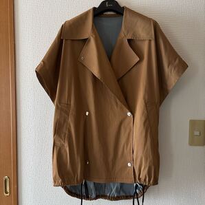 クリーコンフォルト テーラードジレ M ダブルジャケット キャメル色 レディース crie conforto ベスト ジレ ジャンパー 上着 茶色 前開き