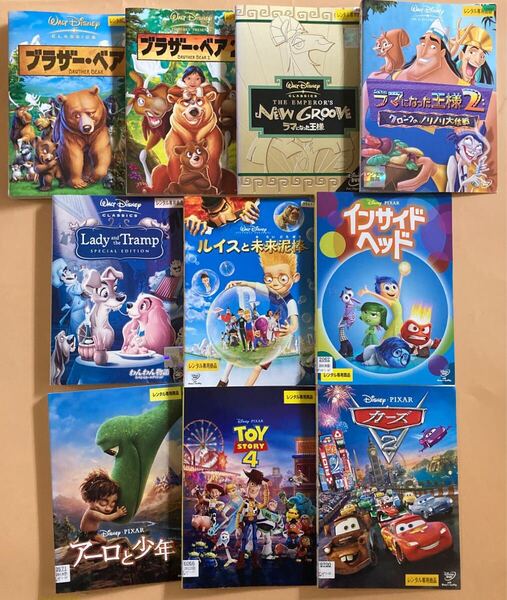 Disney ディズニー 作品 10巻セット 管理番号22761 DVD レンタル落ち アニメ トイストーリー カーズ インサイドヘッド など
