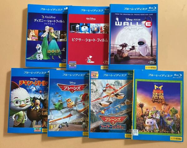 Disney ディズニー 作品 7巻セット 管理番号22775 Blu-ray レンタル落ち アニメ ウォーリー プレーンズ など