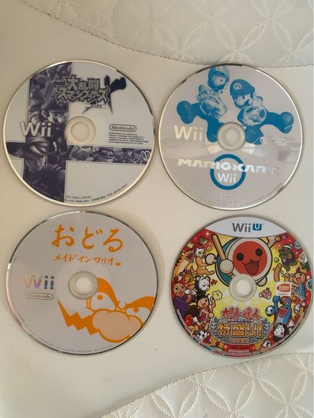 動作品 Wiiソフト 大乱闘スマッシュブラザーズX マリオカート 太鼓の達人特盛