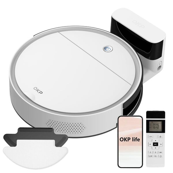 ロボット掃除機 水拭き 両用 お掃除ロボット 強力吸引 薄型 Alexa/Google音声対応 自動充電 静音 APP予約清掃 リモコン遠隔操作 120分稼働