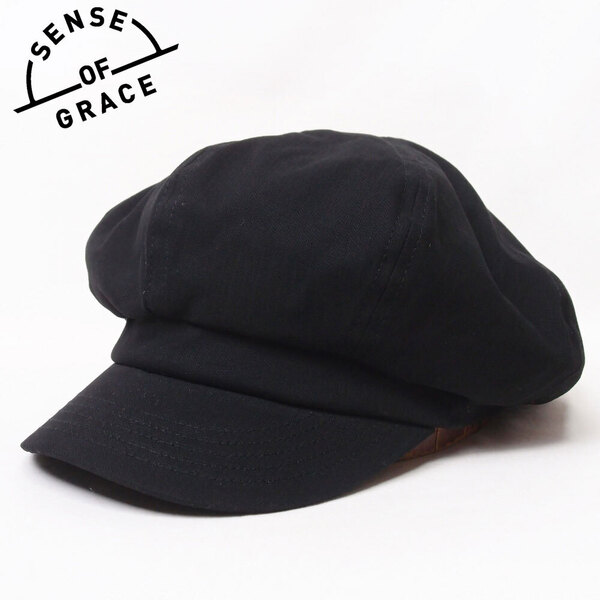 新品 SENSE OF GRACE コットンキャスケット ブラック フリーサイズ