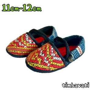 ☆新品☆【タイ】モン族 ベビー キッズ ストラップシューズ ルームシューズ 11cm 12cm *011*