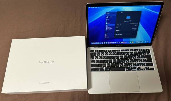 美品 Apple MacBook Air M1 2020 FGN93J/A ノートパソコン 8GB SSD256G バッテリー99%