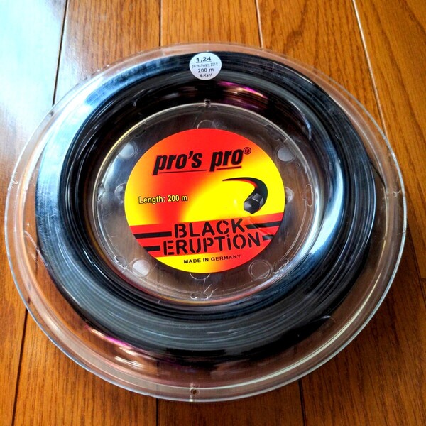 pro's pro BLACK ERUPTION 1.24mm 200m テニスロールガット