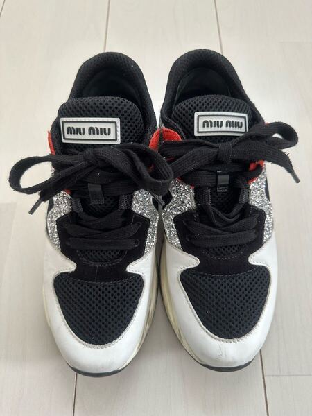 ★送料無料 miu miu ミュウミュウ スニーカー 36.5